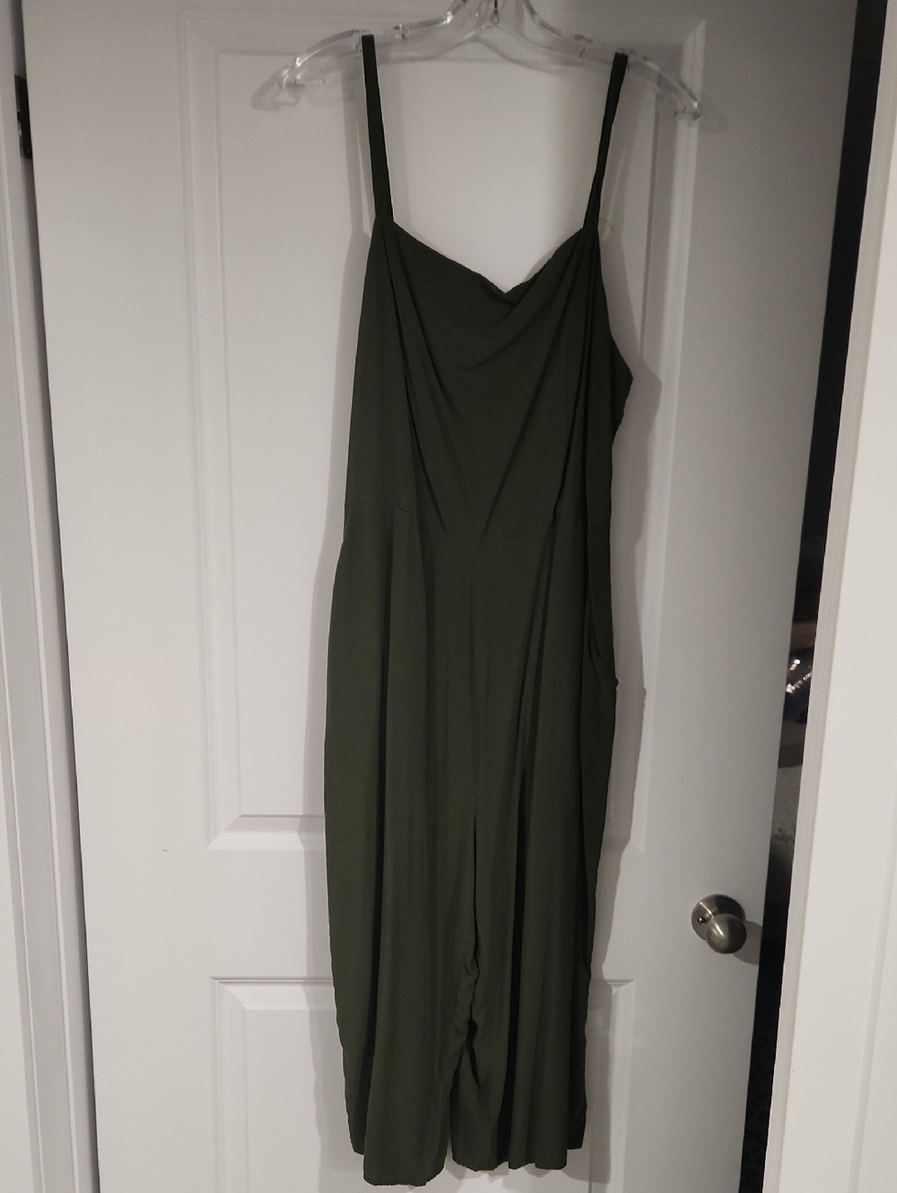 Old Navy Olive Green Spaghetti Strap Shorts Romper